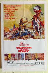 n462 CUSTER OF THE WEST one-sheet movie poster '68 Rob Shaw, Civil War!