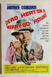 n482 DEAD HEAT ON A MERRY-GO-ROUND one-sheet movie poster '66 Coburn