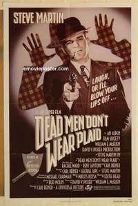 n483 DEAD MEN DON'T WEAR PLAID one-sheet movie poster '82 Steve Martin
