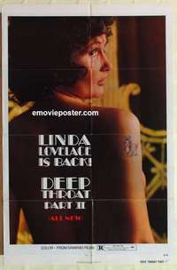 n496 DEEP THROAT 2 one-sheet movie poster '74 Linda Lovelace