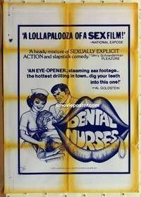 n500 DENTAL NURSES one-sheet movie poster '70s wild wacky image!