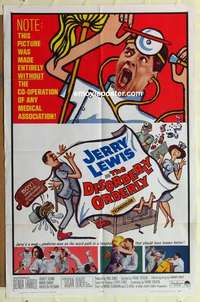 n521 DISORDERLY ORDERLY one-sheet movie poster '65 Jerry Lewis
