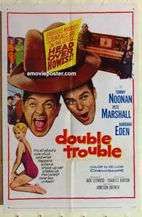 n541 DOUBLE TROUBLE one-sheet movie poster '60 Noonan, Marshall, Eden