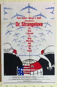 n545 DR STRANGELOVE one-sheet movie poster '64 Scott, Stanley Kubrick