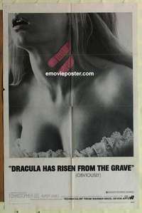 n549 DRACULA HAS RISEN FROM THE GRAVE one-sheet movie poster '69 Hammer
