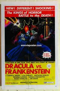n550 DRACULA VS FRANKENSTEIN one-sheet movie poster '71 Lon Chaney Jr