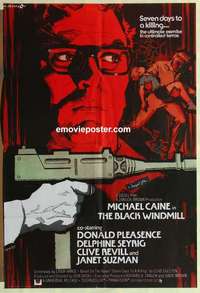 n195 BLACK WINDMILL English one-sheet movie poster '74 Caine, Pleasence