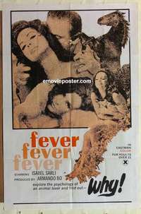 n916 HEAT one-sheet movie poster '70 super sexy Isabel Sarli, Fever!