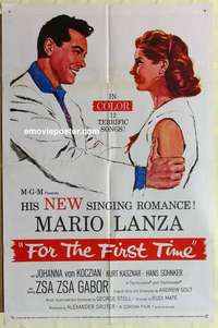 n690 FOR THE FIRST TIME one-sheet movie poster '59 Zsa Zsa Gabor, Lanza