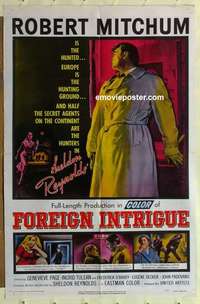 n700 FOREIGN INTRIGUE one-sheet movie poster '56 Robert Mitchum, Page