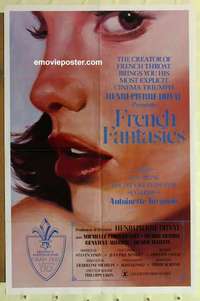 n720 FRENCH FANTASIES one-sheet movie poster '75 sexy close up artwork!