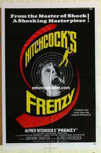 n722 FRENZY one-sheet movie poster '72 Alfred Hitchcock, Anthony Shaffer