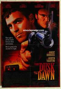 n731 FROM DUSK TILL DAWN one-sheet movie poster '95 Clooney, Tarantino