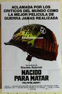 n739 FULL METAL JACKET Spanish/U.S. one-sheet movie poster '87 Stanley Kubrick