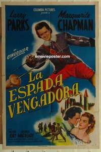 n748 GALLANT BLADE Spanish/U.S. one-sheet movie poster '48 Larry Parks, Chapman