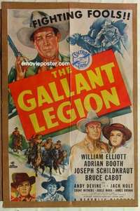 n749 GALLANT LEGION one-sheet movie poster '48 William Wild Bill Elliott!