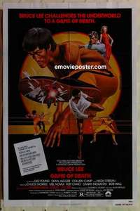 n750 GAME OF DEATH one-sheet movie poster '79 Bruce Lee, martial arts!