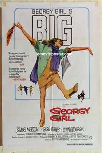 n758 GEORGY GIRL one-sheet movie poster '66 Lynn Redgrave, James Mason