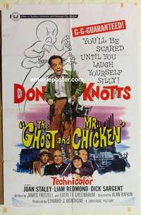 n762 GHOST & MR CHICKEN one-sheet movie poster '65 Don Knotts, Staley