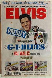 n768 GI BLUES one-sheet movie poster '60 Elvis Presley, Juliet Prowse