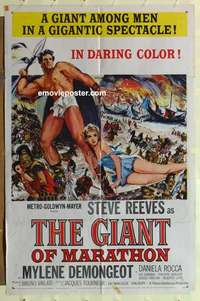 n769 GIANT OF MARATHON one-sheet movie poster '60 Steve Reeves, Bava