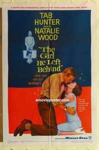 n778 GIRL HE LEFT BEHIND one-sheet movie poster '56 Hunter, Natalie Wood