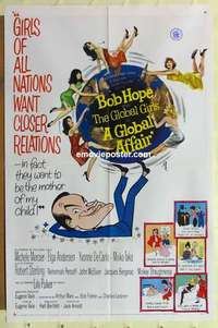 n793 GLOBAL AFFAIR one-sheet movie poster '64 Bob Hope, Yvonne De Carlo