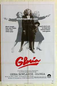 n794 GLORIA one-sheet movie poster '80 John Cassavetes, Gena Rowlands