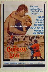 n799 GODDESS OF LOVE one-sheet movie poster '60 Belinda Lee as Aphrodite!