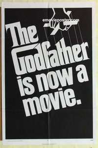 n802 GODFATHER teaser one-sheet movie poster '72 Francis Ford Coppola