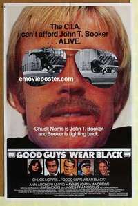 n823 GOOD GUYS WEAR BLACK one-sheet movie poster '77 Chuck Norris