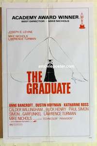 n831 GRADUATE one-sheet movie poster R72 Dustin Hoffman, Anne Bancroft