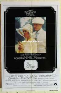 n842 GREAT GATSBY one-sheet movie poster '74 Robert Redford, Mia Farrow