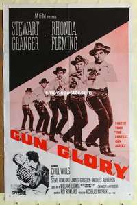 n864 GUN GLORY one-sheet movie poster R60s Stewart Granger, Rhonda Fleming