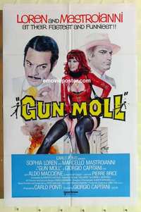 n865 GUN MOLL one-sheet movie poster '75 Sophia Loren, Mastroianni