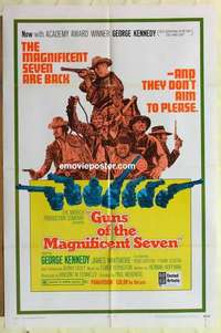 n874 GUNS OF THE MAGNIFICENT SEVEN one-sheet movie poster '69 Kennedy