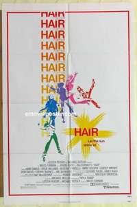 n878 HAIR one-sheet movie poster '79 Milos Forman, Treat Williams