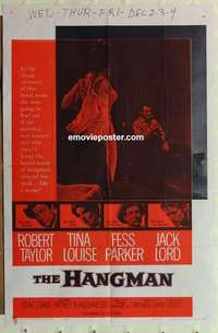 n887 HANGMAN one-sheet movie poster '59 Robert Taylor, Louise, Parker