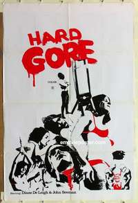 n897 HARD GORE one-sheet movie poster '74 wild sexploitation horror!
