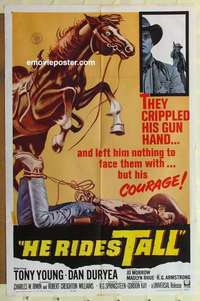 n910 HE RIDES TALL one-sheet movie poster '64 Tony Young, Dan Duryea