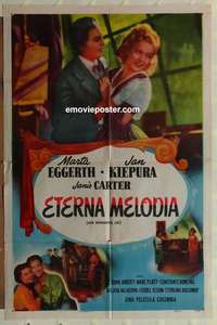 n935 HER WONDERFUL LIE Spanish/U.S. one-sheet movie poster '47 Eggerth, musical!