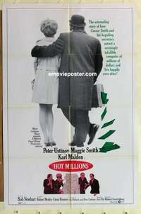 n984 HOT MILLIONS one-sheet movie poster '68 Peter Ustinov, Maggie Smith