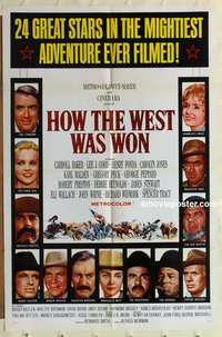 p003 HOW THE WEST WAS WON one-sheet movie poster '64 John Ford epic!