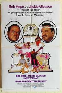 p005 HOW TO COMMIT MARRIAGE one-sheet movie poster '69 Bob Hope, Gleason
