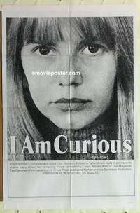 p027 I AM CURIOUS YELLOW one-sheet movie poster '67 classic early sex movie!