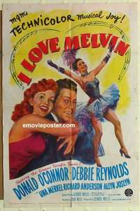 p029 I LOVE MELVIN one-sheet movie poster '53 O'Connor, Debbie Reynolds