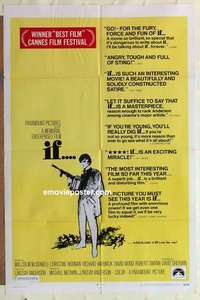 p044 IF one-sheet movie poster '69 Malcolm McDowell, Lindsay Anderson
