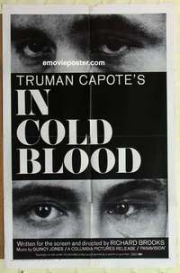 p058 IN COLD BLOOD one-sheet movie poster '68 Robert Blake, Scott Wilson