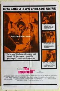 p067 INCIDENT one-sheet movie poster '68 Martin Sheen, Tony Musante