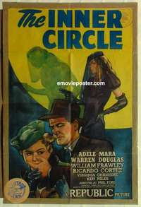 p080 INNER CIRCLE one-sheet movie poster '46 Adele Mara, Warren Douglas